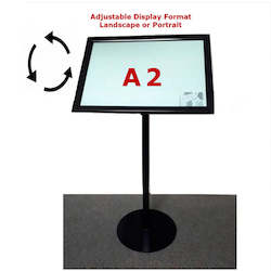 Freestanding Poster Snap Frame Holders: A2 Black Freestanding Snap Frame Menu / Display Stand