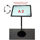 A2 Black Freestanding Snap Frame Menu / Display Stand