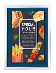 Snap Frames Wall Mounted: Waterproof  35mm Snap Frame  A3 Silver