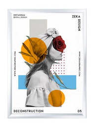 Snap Frames Wall Mounted: Waterproof  35mm Snap Frame  A1 Silver