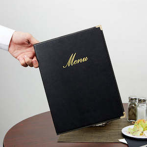 Menu Holders Cheque Presenters: Restaurant Classic Black Menu Holder-