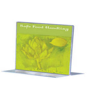 Acrylic T Base Double Sided Sheet Display Holders: Acrylic T Base Holder A5 Landscape
