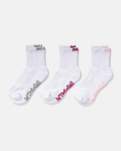Apparel: Impala Everyday Socks 3 Pack - White