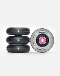 Parts Tools: Impala Inline Light Up Wheels (4-Pack) -  Black / White