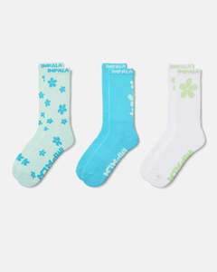 New Arrivals: Impala Skate Sock 3 Pack - Ditsy Blue