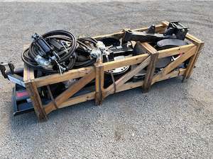 All: Bison 8ft Hydraulic grader blade with tail wheel