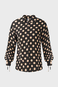 Adela Top - Latte Polkadot