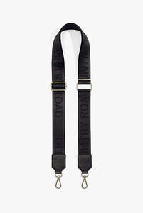 Nylon Branded Bag Strap - Black