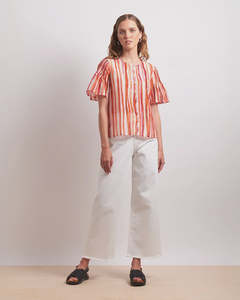 Neris: Draw The Line Blouse - Koi Stripe