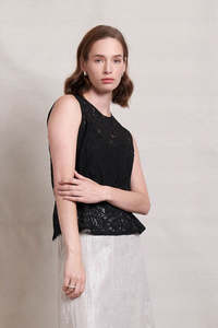 Finer Things Lace Top -Black
