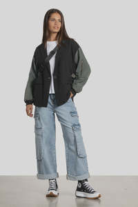 Julian Jacket - Khaki/Black