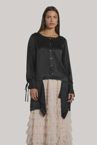 Voltaire High-low Shirt -Black
