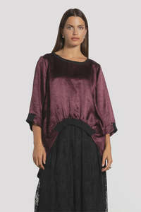 Repertoire: Bronte Curved Hem Top - Plum