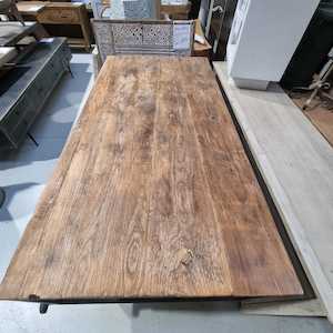 Old Recycled Oak Metal Frame - Rustic Style