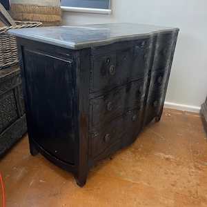 boxed: Villa Stone-top Dresser Black