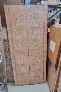 Handcrafted Doors: Indian Hand Carved Art Panel