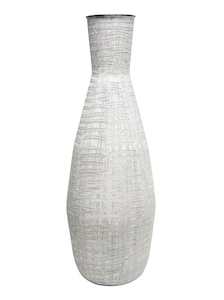 Vases: Whitewash Iron Vase - 120cms