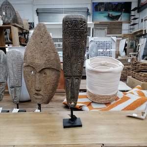 Home Accents: Hand-Carved Mask - Tall