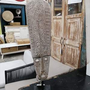 Home Accents: Hand-Carved Mask - 63cm