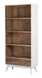 New Arrival Farmhouse: Bookcase Recycled Whitewash