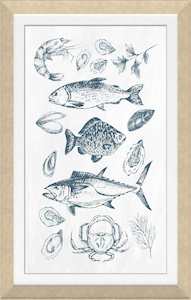 Assorted Furniture: Fishes Textured Print Frame