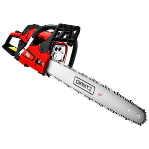Utilities: Giantz Chainsaw 58cc Petrol Commercial Pruning Chain Saw E-Start 22'' Bar Top