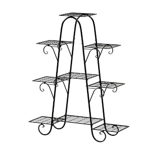 Other Furniture: Artiss Plant Stand Outdoor Indoor Metal Flower Pots Rack Corner Shelf Black