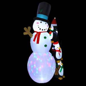 Festive Goods: Jingle JollysChristmas Inflatable Snowman 2.4M Xmas Lights Outdoor Decorations