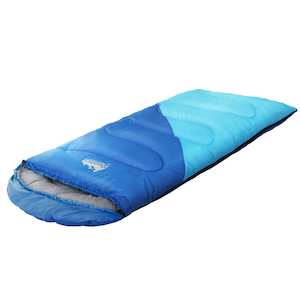 Outdoor Equipment And Tools: Weisshorn Sleeping Bag 136cm Kids Camping Hiking Winter Blue