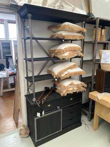 Clearance Furniture: *Final Reduction* - Recycled Wooden Wall Unit - Black