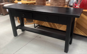 Large Black Solid Console