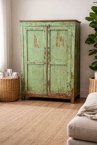 Dummy: Vintage Distressed Indian Wooden Cabinet