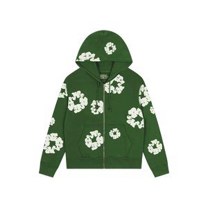 Denim Tears Cotton Wreath Zip Hoodie Green