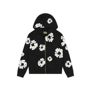 Denim Tears Cotton Wreath Zip Hoodie Black