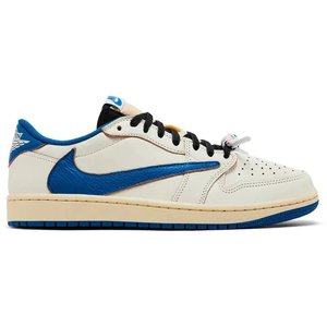 Jordan 1 Low: Jordan 1 Retro Low OG SP Fragment x Travis Scott Sail Military Blue