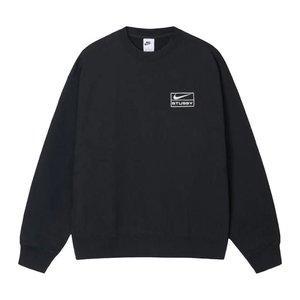 Stussy: Stussy x Nike Wash Fleece Crewneck Black (SS23)