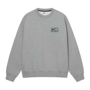 Stussy: Stussy x Nike Fleece Crewneck (Heather Grey) (SS23)