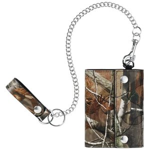 Supreme: Supreme Leather Chain Wallet (FW25) Realtree Hardwoods Camo