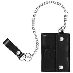 Supreme: Supreme Leather Chain Wallet (FW25) Black