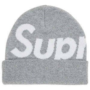 Supreme Big Logo Beanie (FW24) 'Ash Grey'