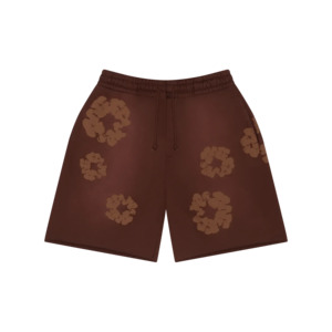 Denim Tears Mono Cotton Wreath Sweat Shorts Brown