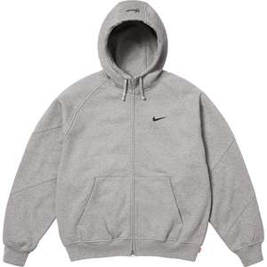 Supreme x Nike Zip Up Hooded Sweatshirt 'Heather Grey' (SS25)