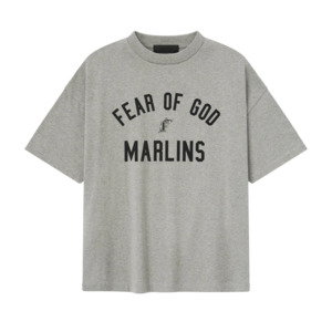 Fear of God Essentials Marlins 90s Tee Concrete Heather
