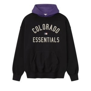 Fear of God Essentials Rockies Sport Hoodie Vintage Black/Purple Reign