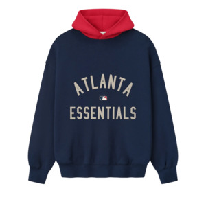 Fear of God Essentials Braves Sport Hoodie Navy/Red