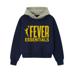 Fear of God Essentials Women's Fever Classic Hoodie Midnight Navy/ Concrete Heather