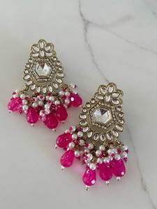 Ella Hot Pink Earrings Inayat By AV