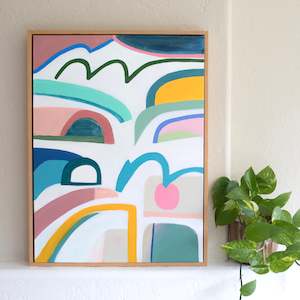 Inge Flinte: "Flying Mochi" by Inge Flinte - 64 x 48cm