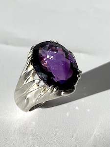 Rings: Amethyst & Sterling Silver Ring (CI788)