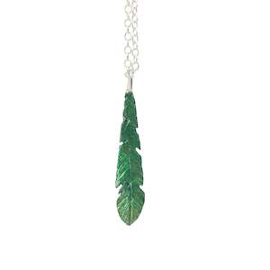 Necklaces: Kakariki Feather Necklace